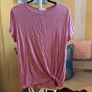 Mauve Front Knot Top